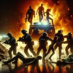 Four Michigan police officers hurt while saving five individuals from a blazing accident. 2 Four Michigan police officers hurt while saving five individuals from a blazing accident.