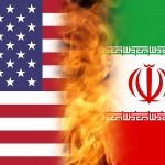BigStock Iran US Flags w Fire